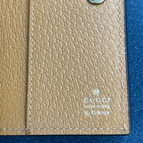 Gucci Brown Monogram Mickey Canvas Passport Holder with Tan Trim - Picture 9 of 9